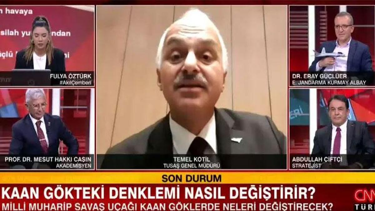Temel Kotil CNN Türk'te açıkladı: KAAN 27 Aralık'ta ilk uçuşunu gerçekleştirecek