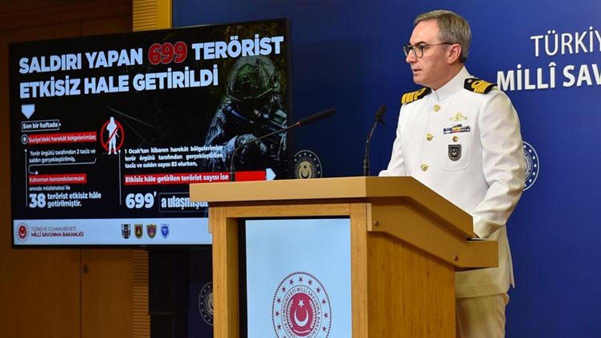 MSB: Son bir haftada 50 terörist etkisiz hale getirildi