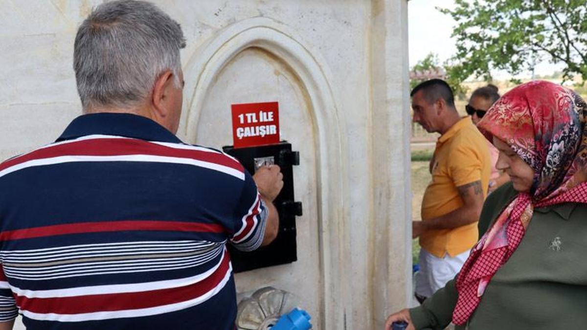 Su sıkıntısı yaşanan Keşan’da, çeşmeler ücretli hale getirildi