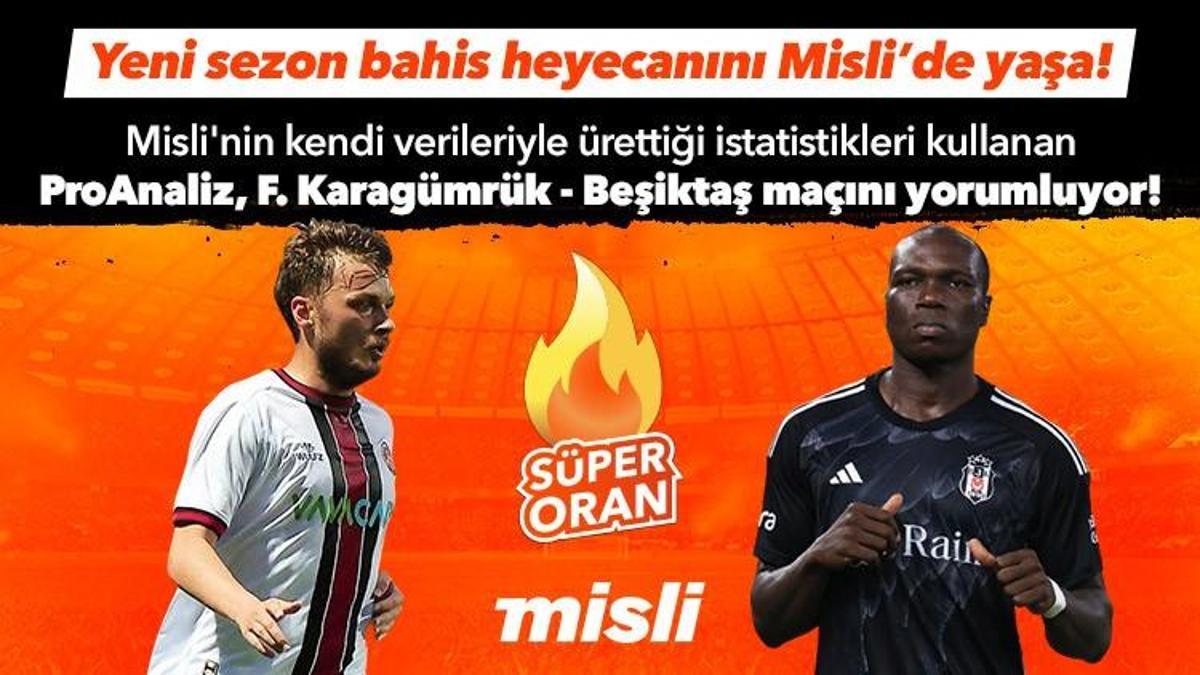 Fatih Karagümrük – Beşiktaş maçı Tek Maç ve Canlı Bahis seçenekleriyle Misli.com’da