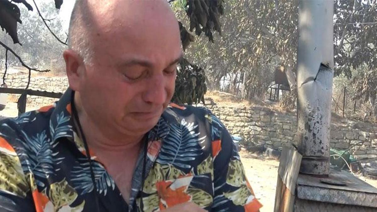 Çanakkale yangını 20 yıllık emeklerini küle çevirdi döndü göz yaşları sel oldu: Canımızı zor kurtardık