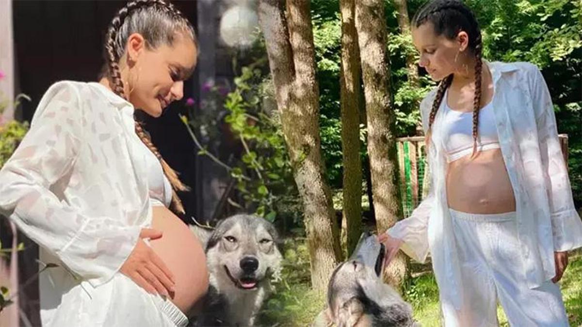 Atiye'den karnı burnunda poz! Sadece günler kaldı