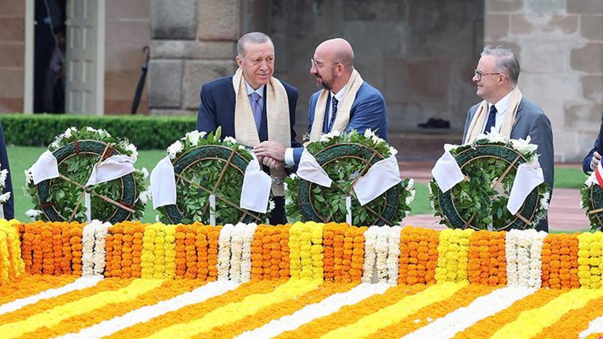 Cumhurbaşkanı Erdoğan, Gandhi'nin anıt mezarını ziyaret etti