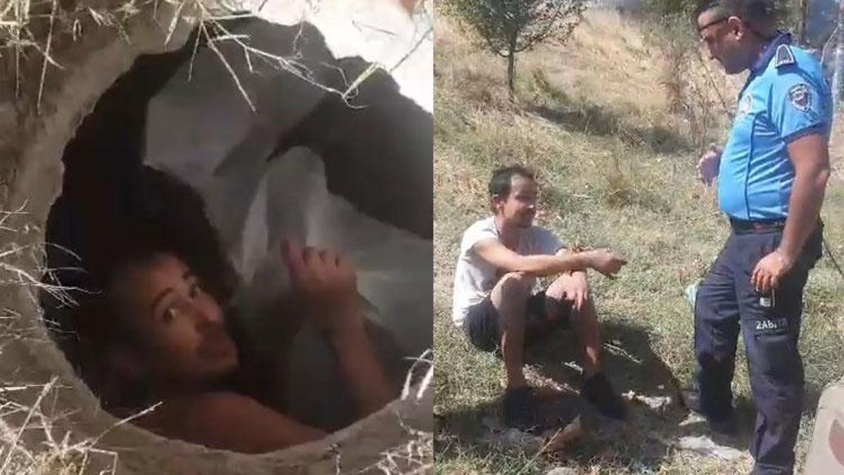 Zabıtayı şaşırtan görüntü! Kaçak göçmen 3 gün boyunca kanalda yaşadı