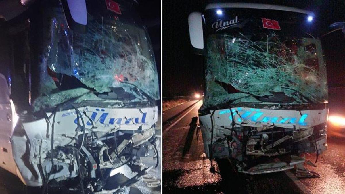 Yolcu otobüsü ile otomobil çarpıştı can pazarı yaşandı! 2 ölü, 20 yaralı
