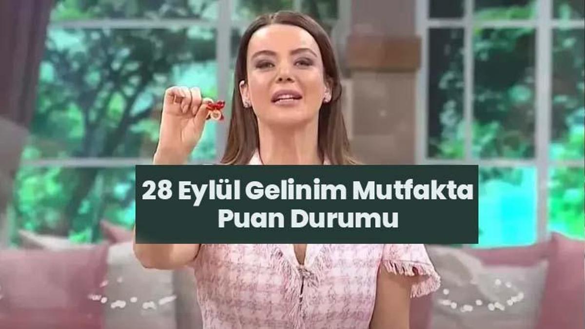 Gelinim Mutfakta puan durumu 28 Eylül! Gelinim Mutfakta kim birinci oldu, Gelinim Mutfakta bugün kim kazandı ve çeyrek altını aldı?