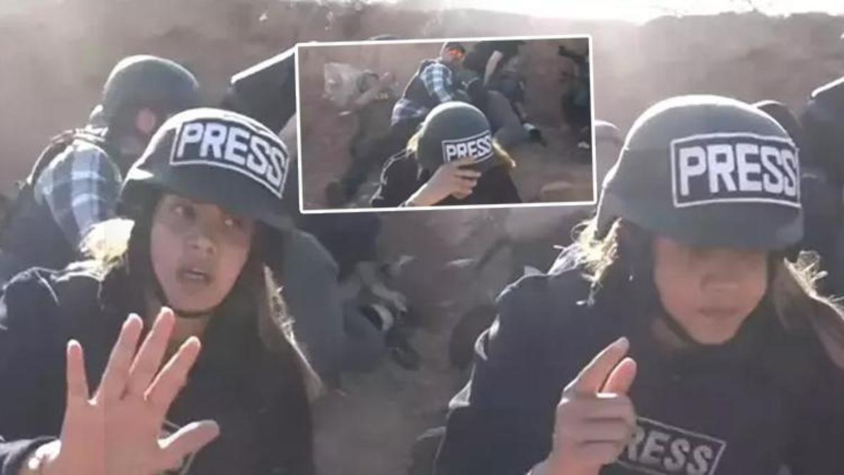 CNN Türk canlı yayınında gazetecilerin yakınına roket atıldı