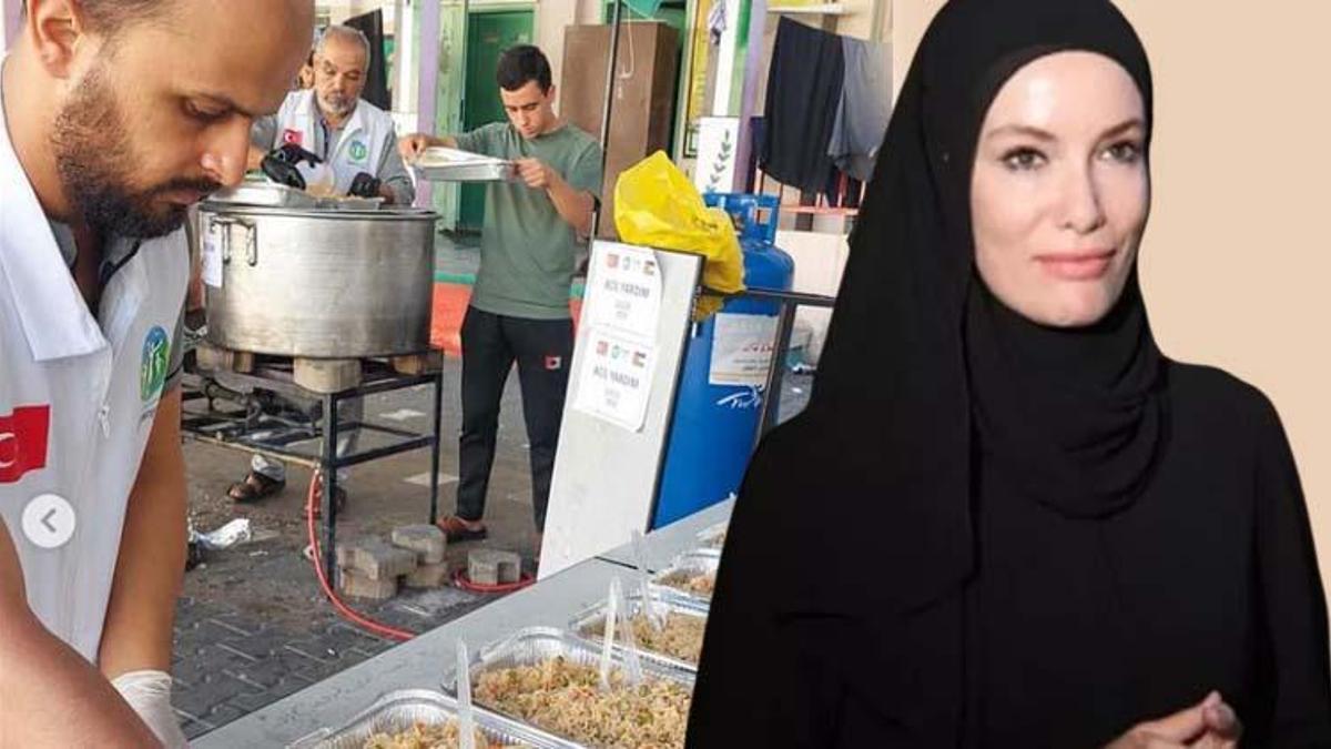 Gamze Özçelik’ten Gazzelilere sıcak yemek yardımı!