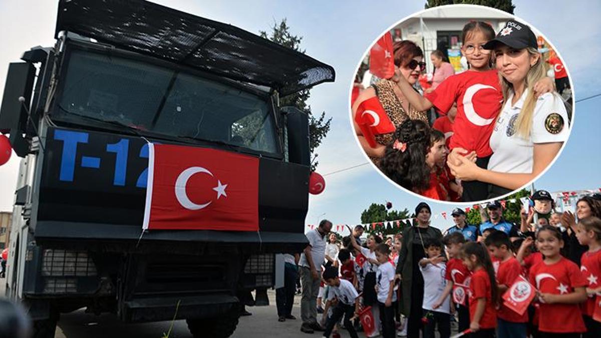 Polisten TOMA ve zırhlı araçlarla Cumhuriyet kutlaması