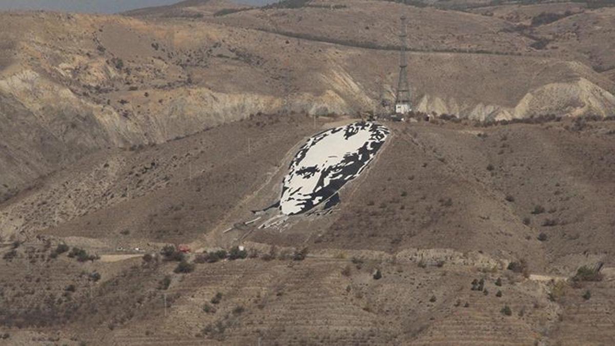 Uzaydan görülebilen Atatürk portresi! Tam 4 bin ton beton kullanıldı