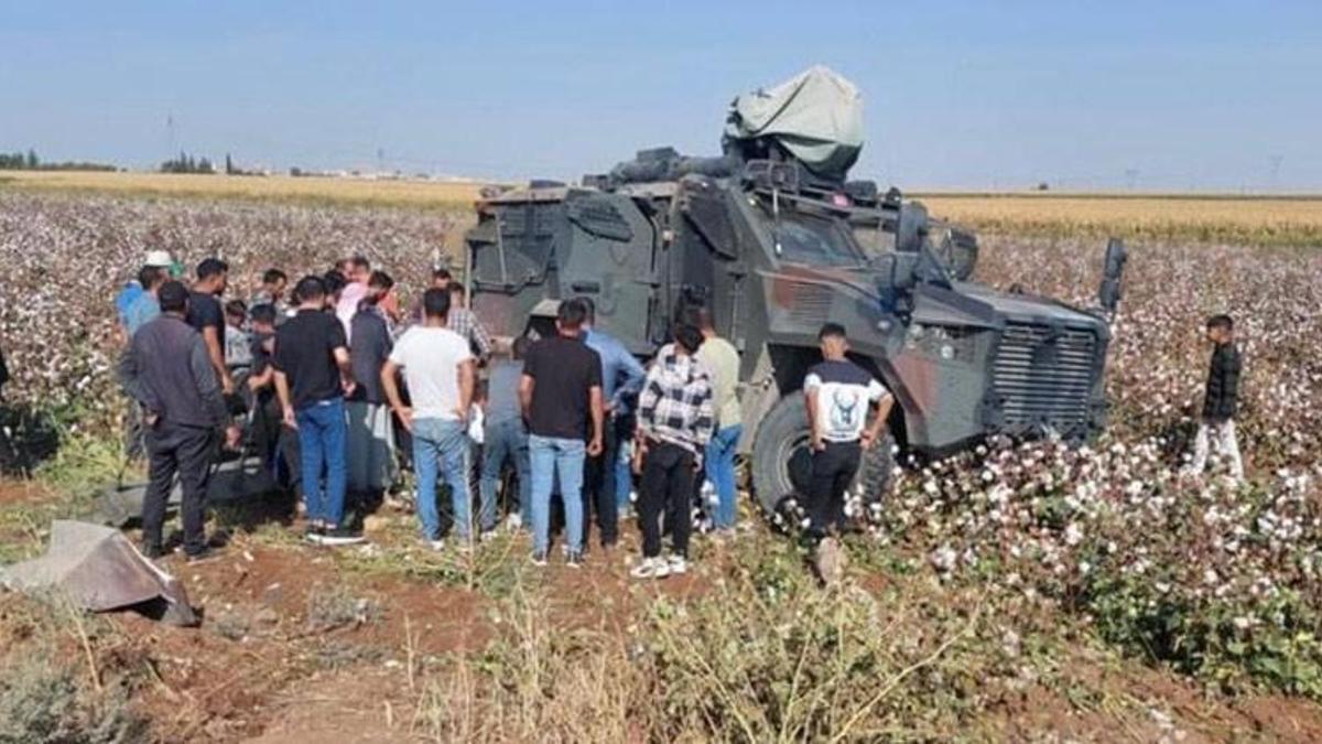 Zırhlı araç tarlaya devrildi; 3 asker yaralandı