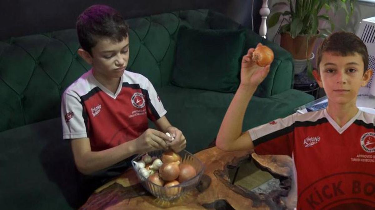 12 yaşındaki Eymen'i görenler şaşkına dönüyor: Okula giderken bile sarımsak yiyor