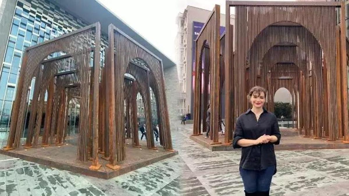 Melek Zeynep Bulut'un AKM'de sergilenen eseri 'Açık Yapıt'a yoğun ilgi