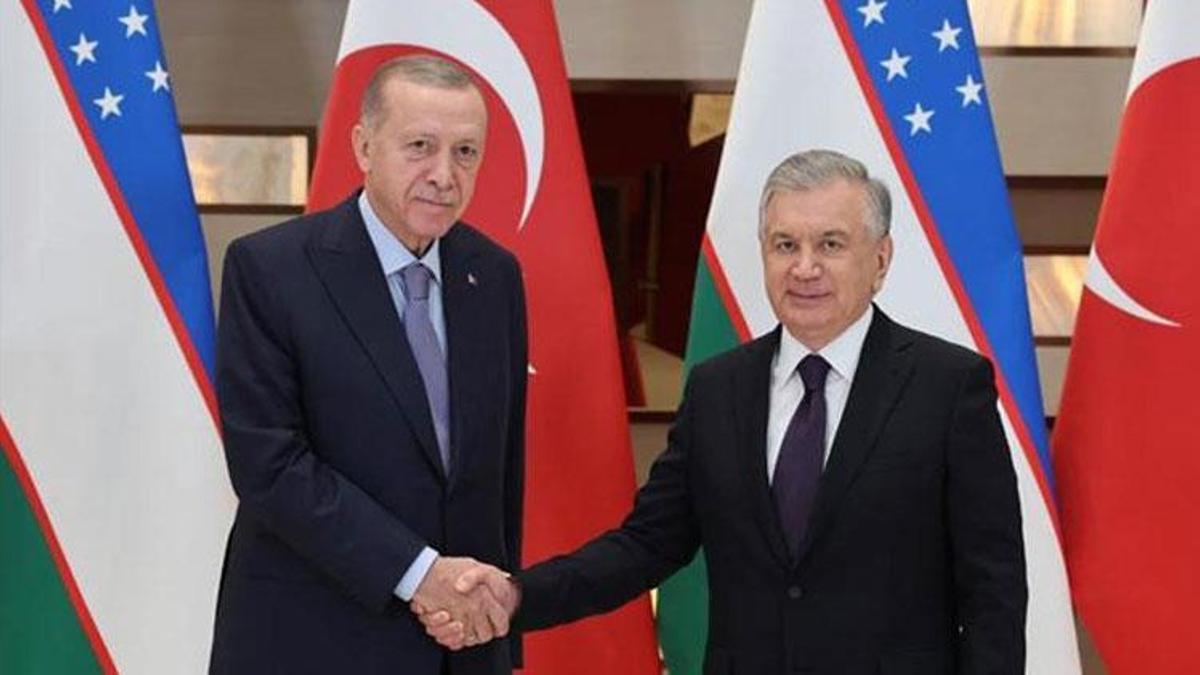 Cumhurbaşkanı Erdoğan, Mirziyoyev ile bir araya geldi