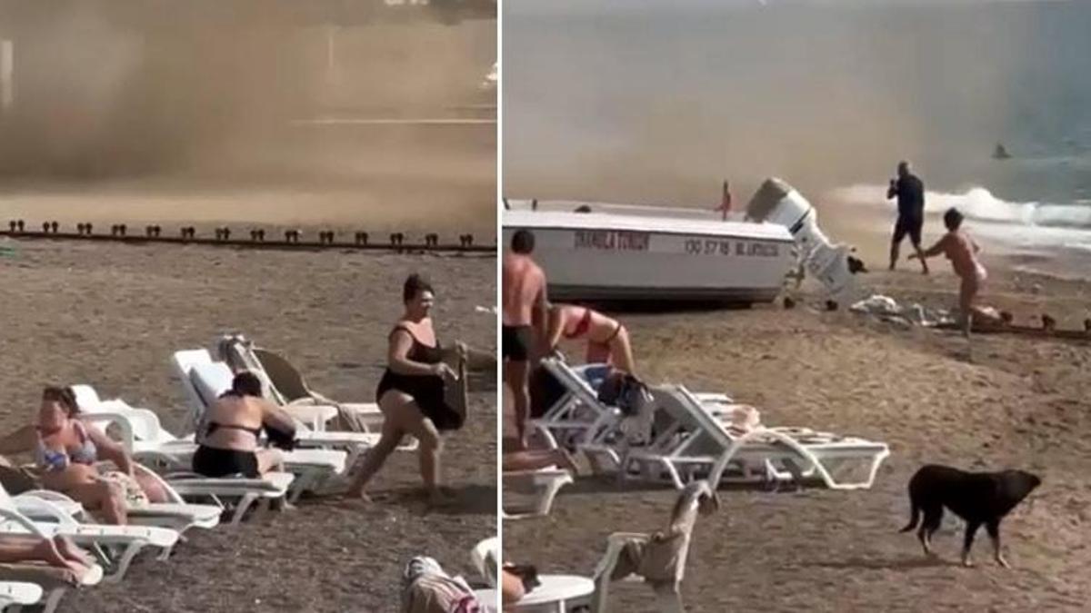 Antalya Lara Plajı'nda hortum! Vatandaşlarda panik yarattı