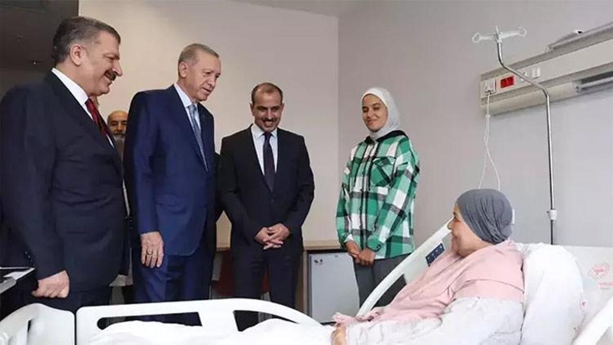 Cumhurbaşkanı Erdoğan'dan Gazze'den getirilen hastalara ziyaret