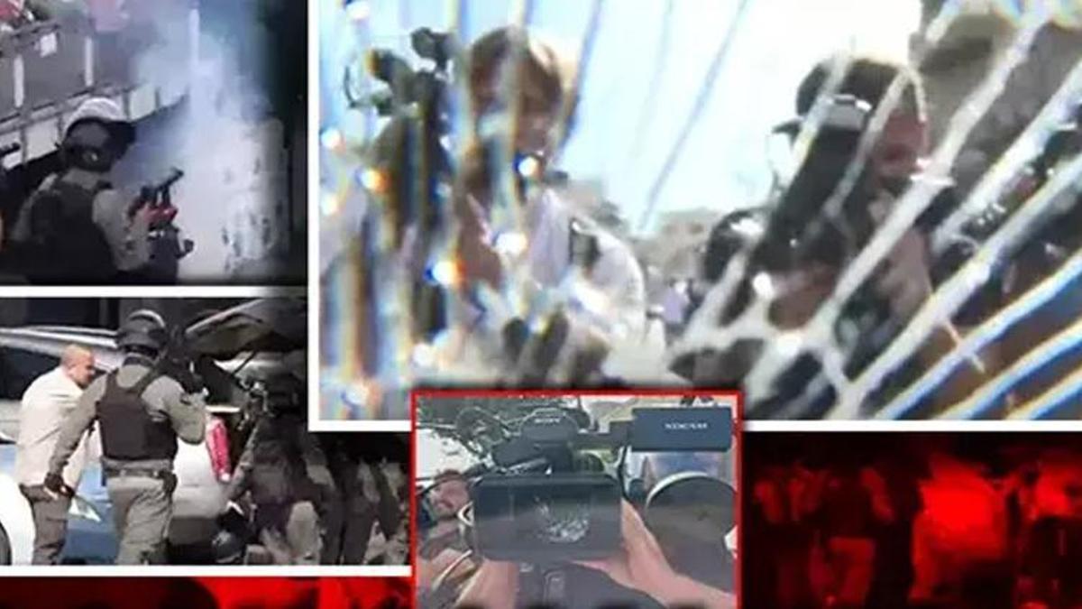 Canlı yayında İsrail şiddeti: Polis, Türk basın mensuplarının kamerasını kırdı