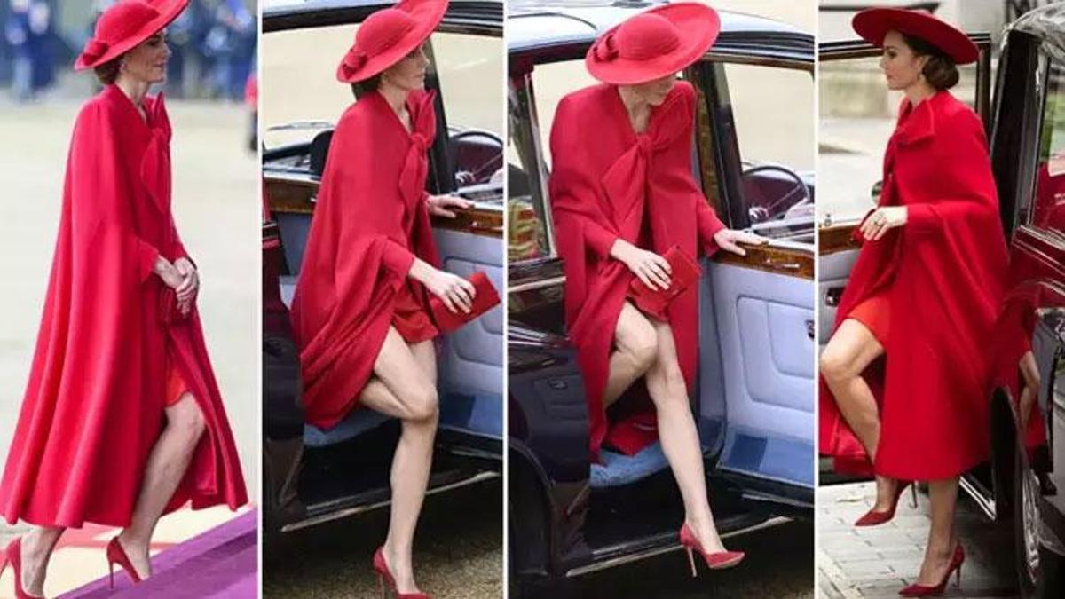 Galler Prensesi Kate Middleton'ın yaptığı bacak şovu olay oldu! O kaslar ne öyle!
