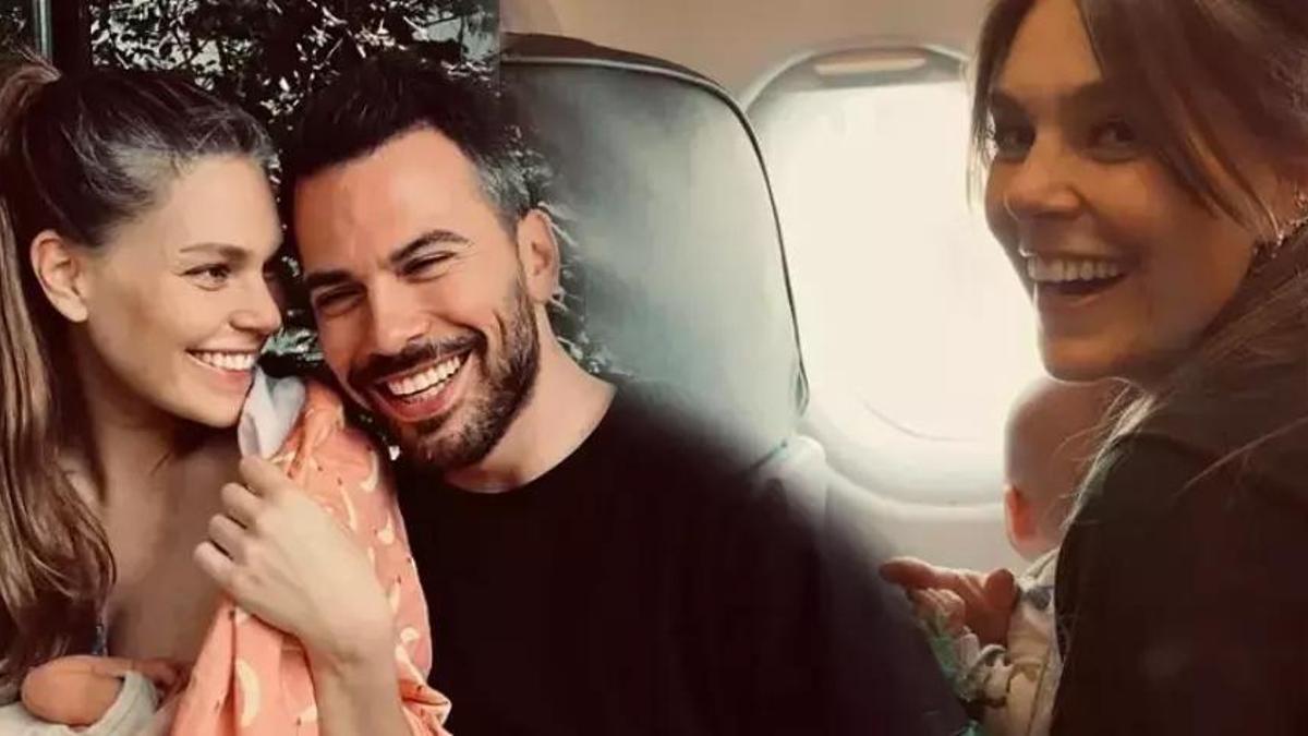 Aslı Enver ve kızı uçakta! Berkin Gökbudak'ın yorumu hayran bıraktı
