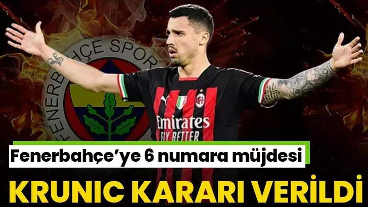 Fenerbahçe'ye Krunic müjdesi! Transferi resmen açıkladılar