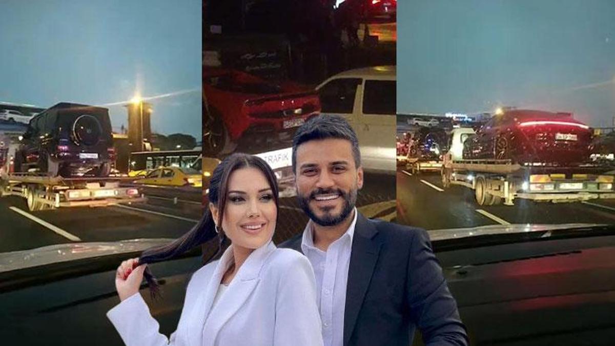 Polat çiftinin lüks araçları TMSF’ye çekildi! Trafikte böyle görüntülendi