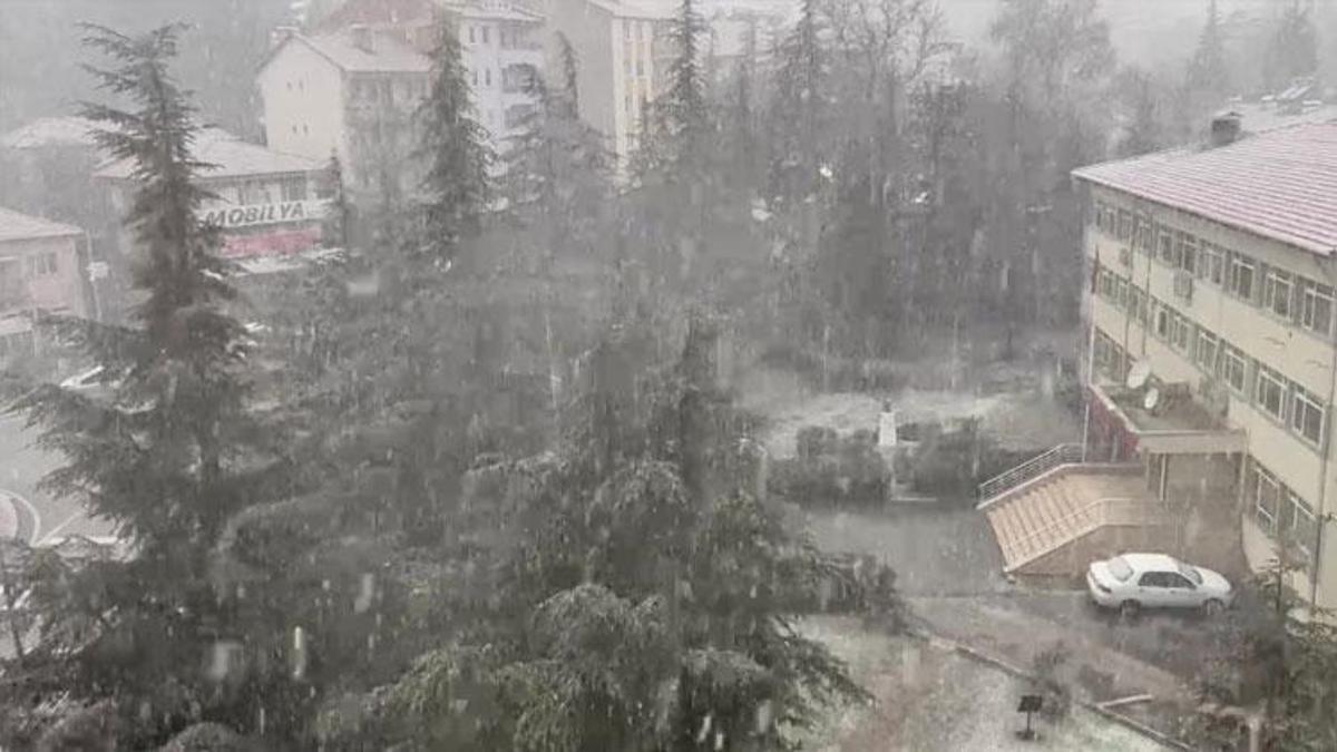 Yoğun kar yağışı etkili oluyor, her yer beyaz örtüyle kaplandı