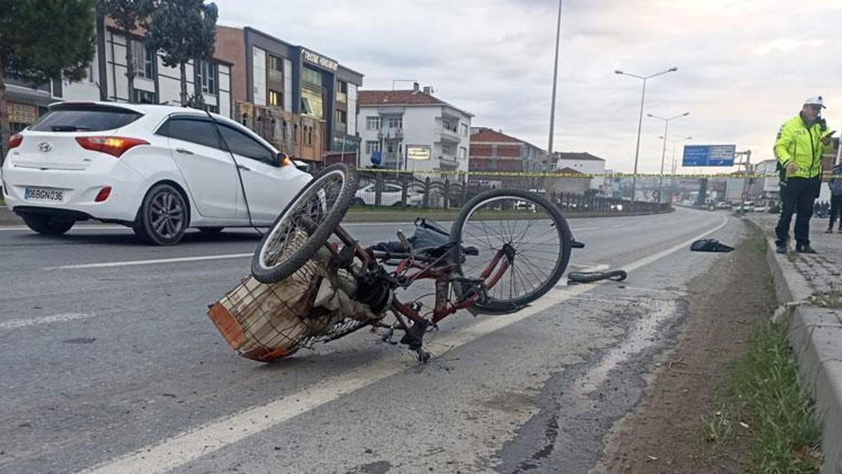Otomobil, bisiklete çarptı; işe giderken öldü