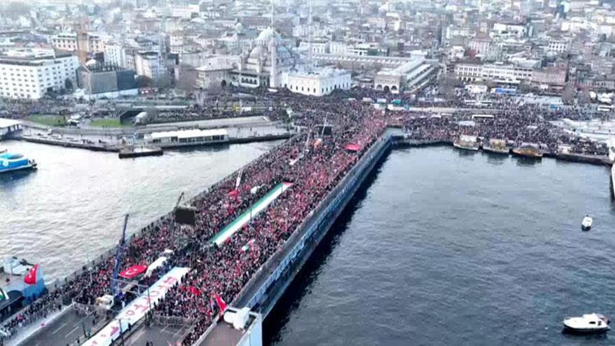İstanbul'da Gazze ve şehitler için büyük yürüyüş!