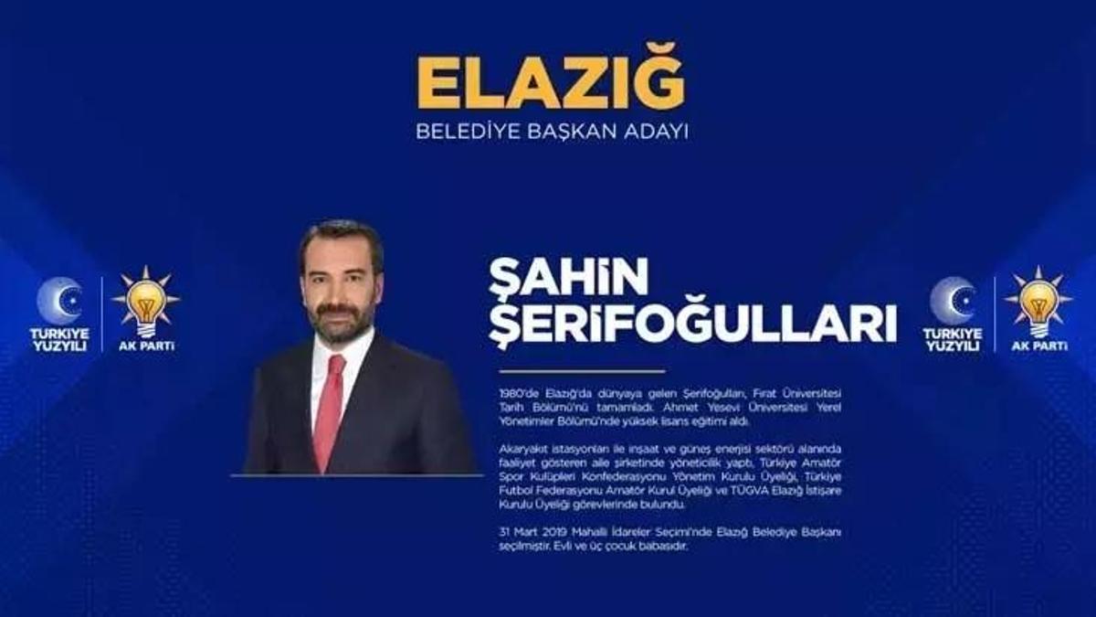 Şahin Şerifoğulları kimdir, kaç yaşında? AK Parti Elazığ Belediye Başkan adayı Şahin Şerifoğulları nereli?