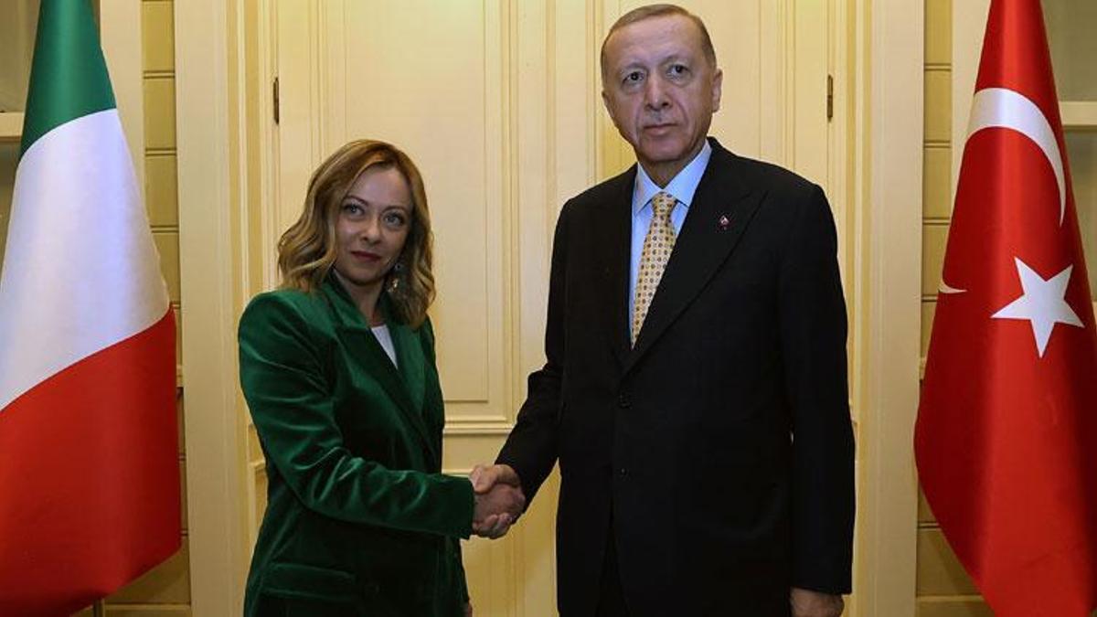 Cumhurbaşkanı Erdoğan, İtalya Başbakanı Meloni'yi kabul etti