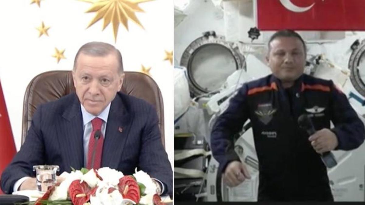 Cumhurbaşkanı Erdoğan, ilk Türk astronot Alper Gezeravcı ile görüştü