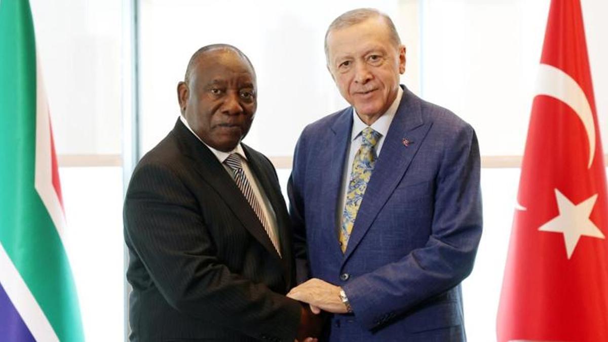 Cumhurbaşkanı Erdoğan, Güney Afrika Cumhuriyeti Cumhurbaşkanı Ramaphosa ile görüştü
