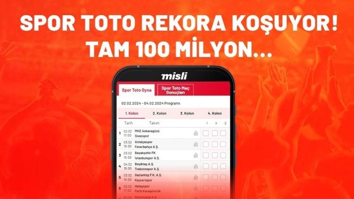 Spor Toto rekora koşuyor! Tam 100 milyon…