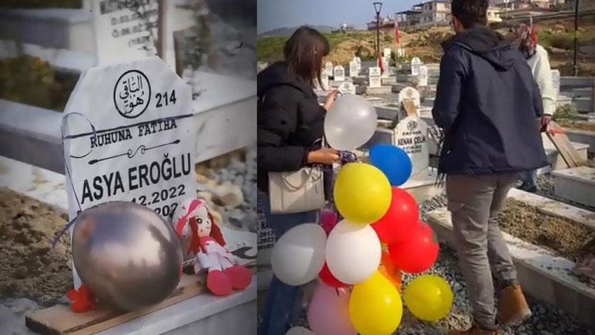 Narlıca Deprem Şehitliği'ndeki çocuk mezarlarına vatandaşlar oyuncak bıraktılar
