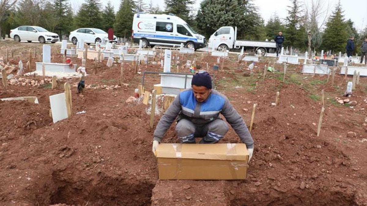 Çöpte ölü bulunan bebek, mezarlıkta kimsesiz çocuklar bölümünde toprağa verildi