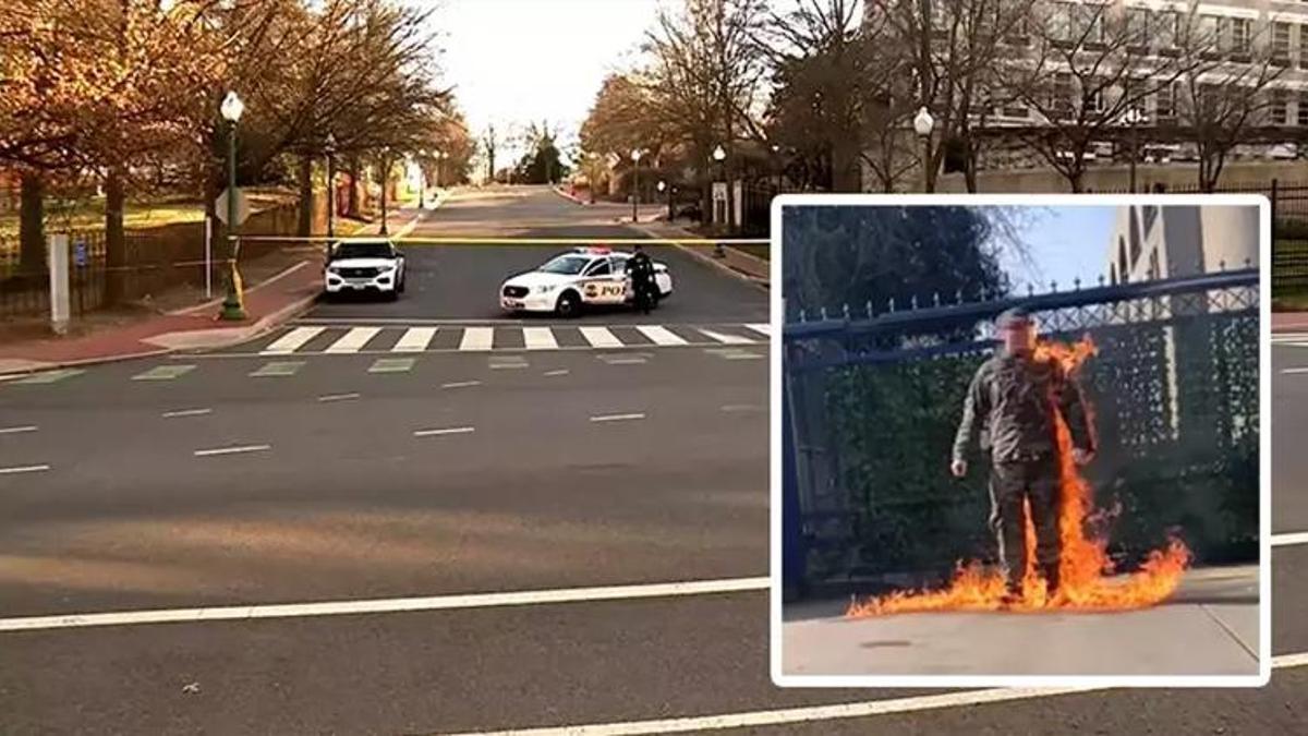 ABD askeri Filistin için kendini yaktı! Washington'da şok protesto