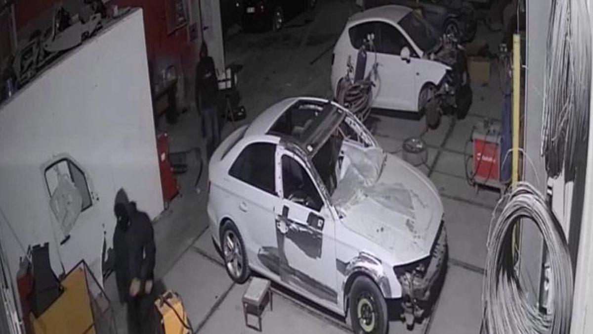 Tamirciden 2 araç çalan hırsızlar başka bir iş yerinde soyguna devam etti! Şok eden olay