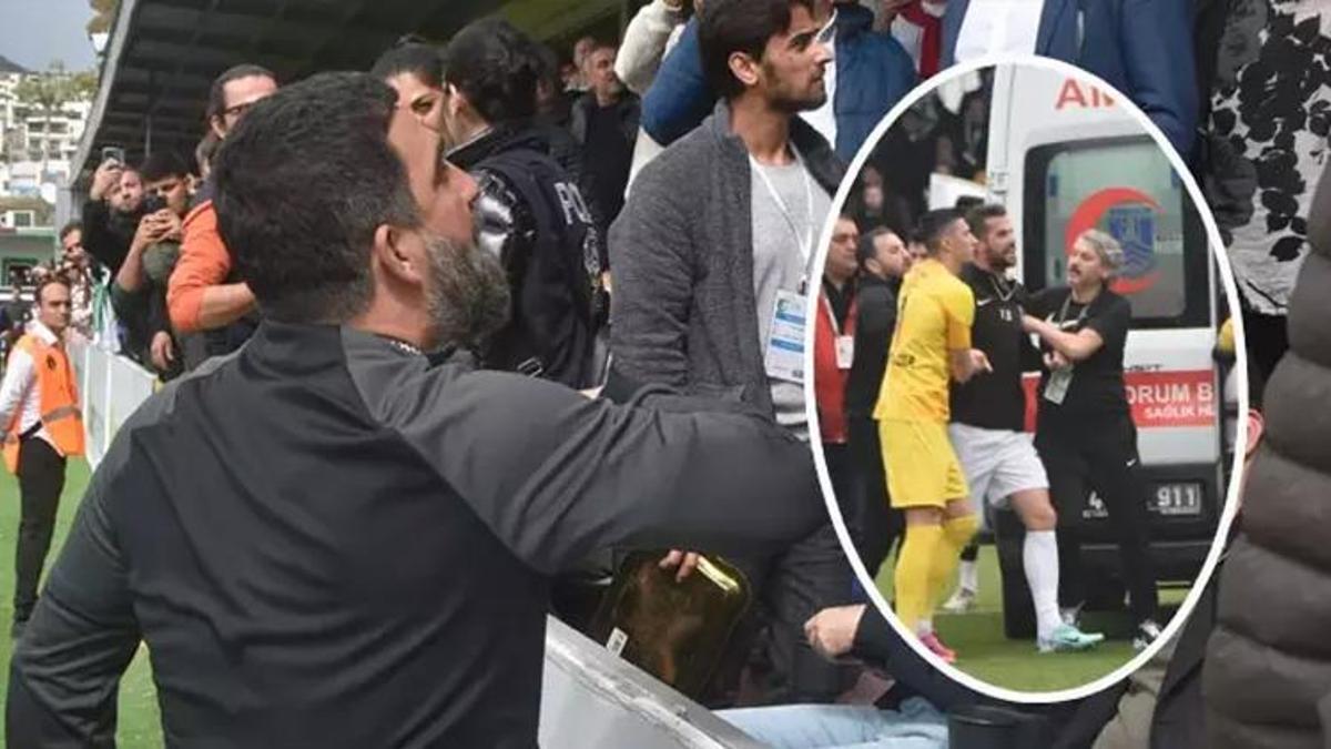 Bodrumspor - Eyüpspor maçında ortalık karıştı! Arda Turan yaralandı, Uğur Demirok hastaneye kaldırıldı