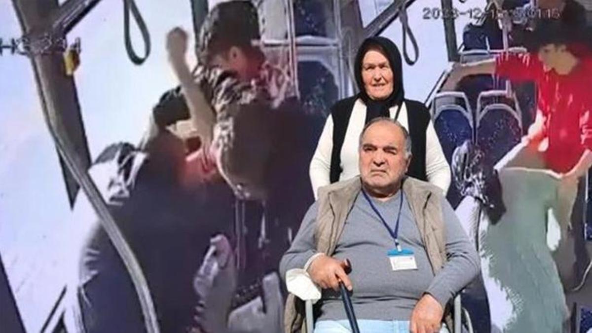 Otobüste yaşlı çifte feci dayak! Okul müdürü kendini böyle savundu