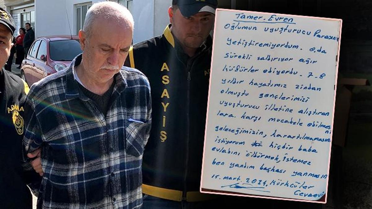 Uyuşturucu bağımlısı oğlunu öldürmüştü! Kağıda yazdığı not ortaya çıktı