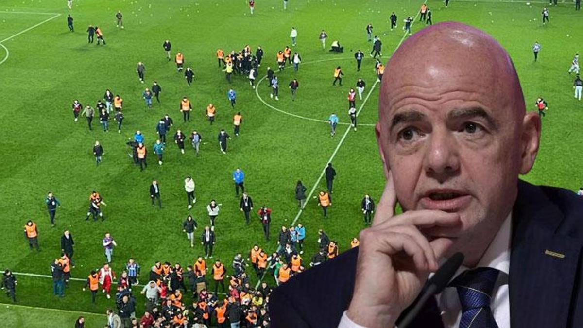 Trabzonspor-Fenerbahçe maçı sonrası FIFA Başkanı Infantino'dan açıklama: Şoke edici, kesinlikle kabul edilemez