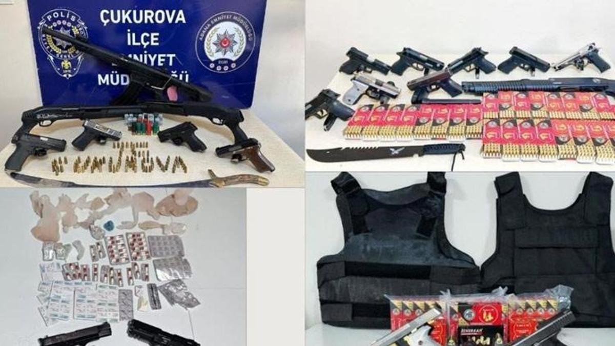Çukurova polisi 20 ruhsatsız silah ele geçirirken 212 kişiyi de yakaladı! Silahlanmanın önüne geçiliyor
