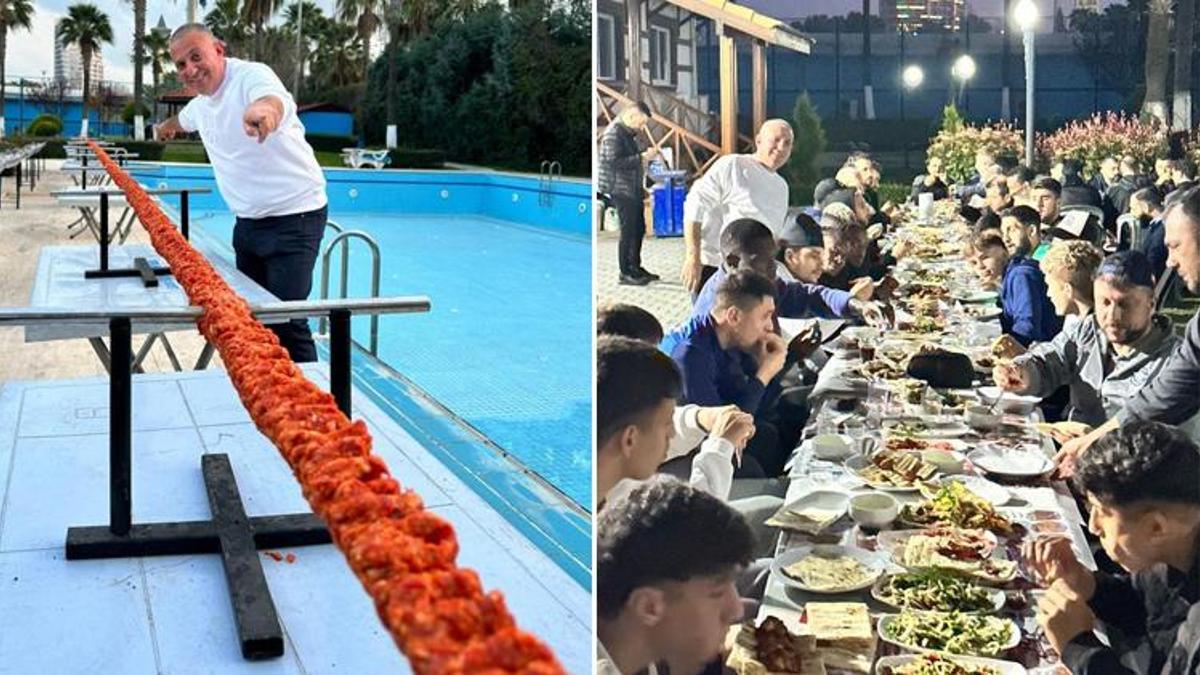 Y. Adana Demirspor - Hatayspor maçının ardından 31 metrelik boru kebap