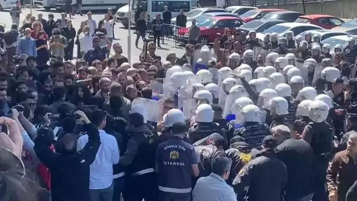 İstanbul Adalet Sarayı'nda protestoya müdahale