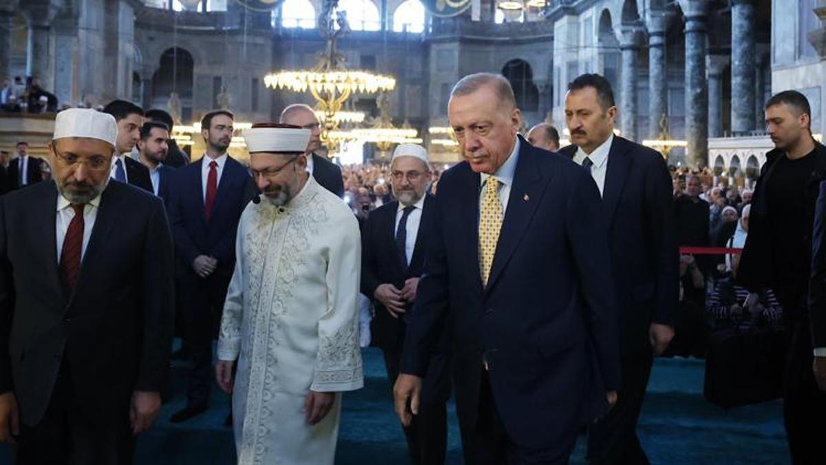 Cumhurbaşkanı Erdoğan'dan Ayasofya Camii'nde Gazze mesajı
