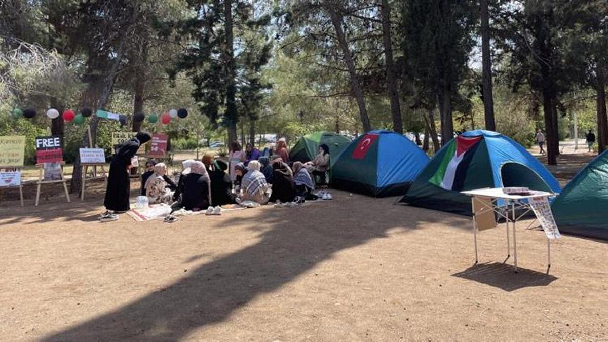 Adana'da Filistin'e destek için 'Farkındalık Çadırı'! 5 gün boyunca nöbet tutulacak