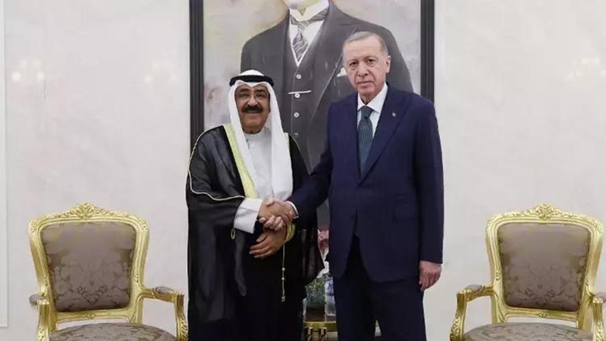 Cumhurbaşkanı Erdoğan, Kuveyt Emiri'ni karşıladı