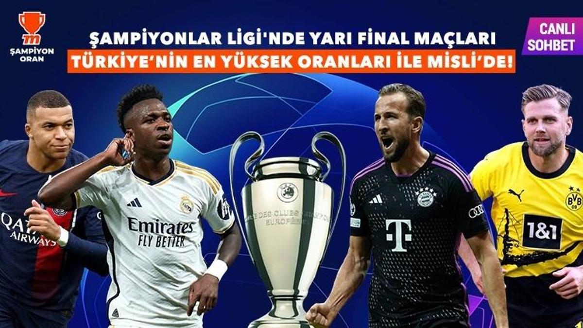 Şampiyonlar Ligi’nin keyfi “Şampiyon Oranlar” ile çıkar… Devler Ligi’nde “Türkiye’nin En Yüksek Oranları” yine Misli’de!