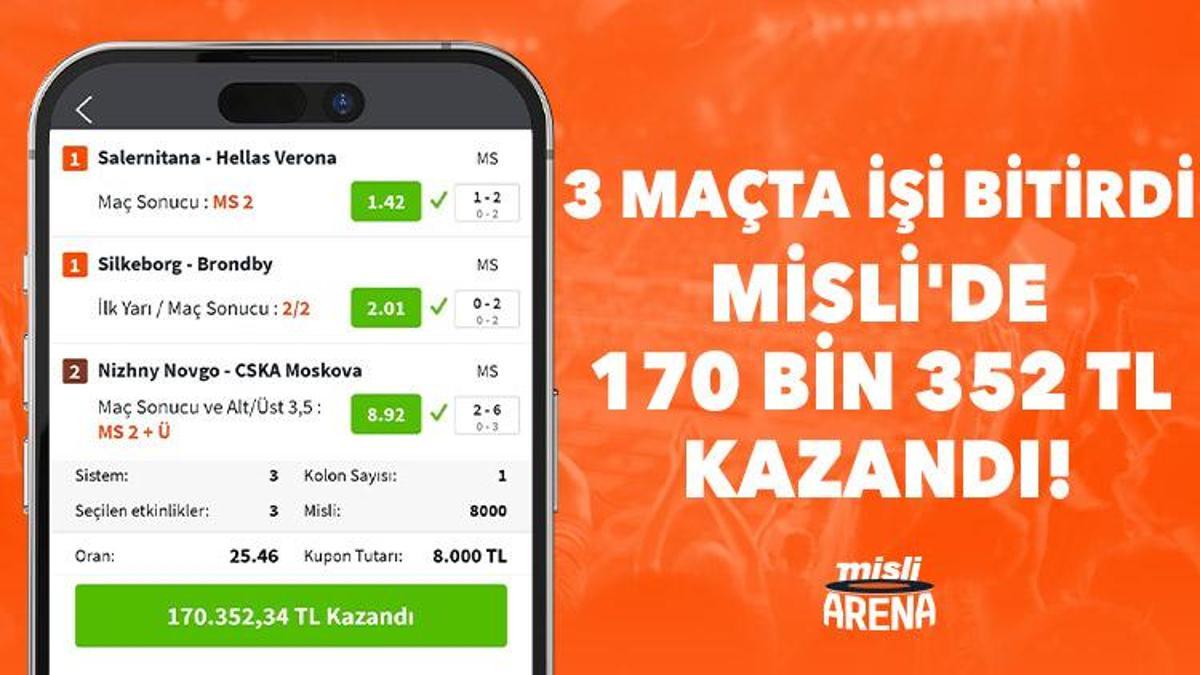 3 maçta işi bitirdi, Misli’de 170 bin 352 TL kazandı!