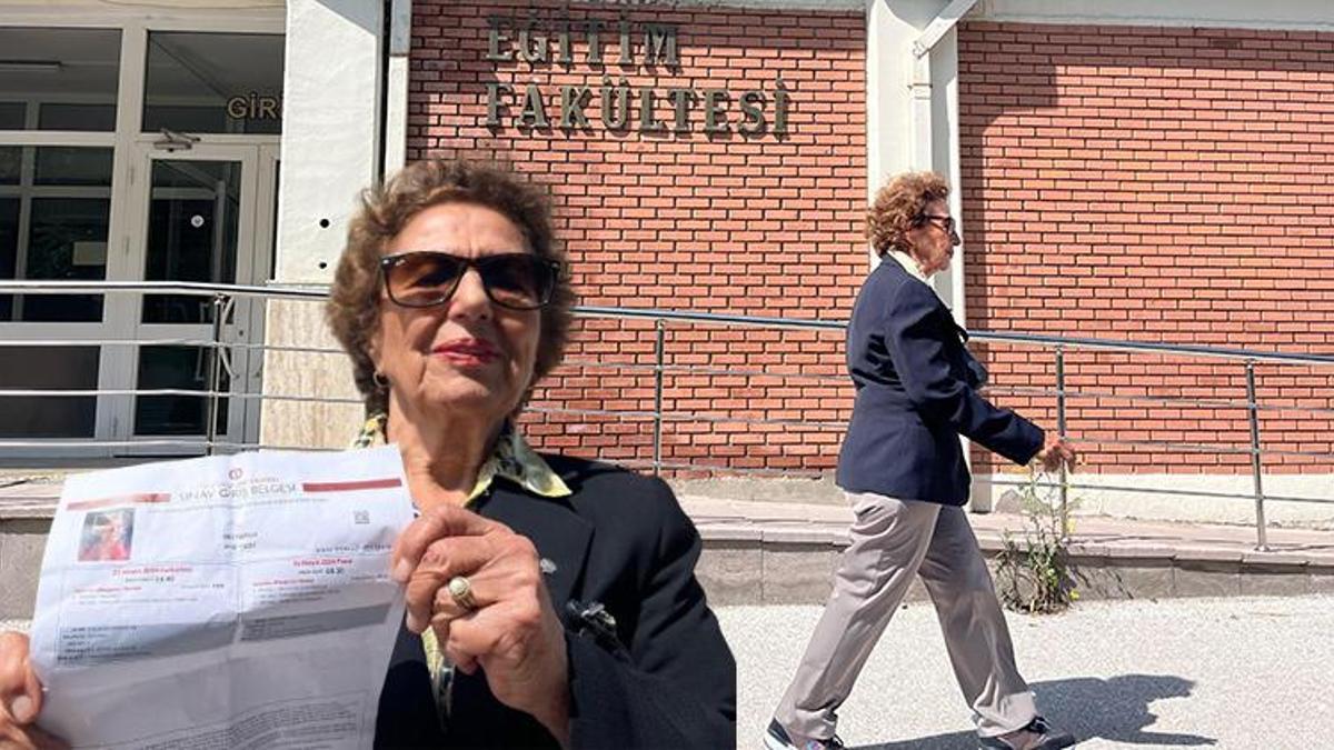 81 yaşındaki üniversite öğrencisinin azmi gençlere taş çıkarıyor